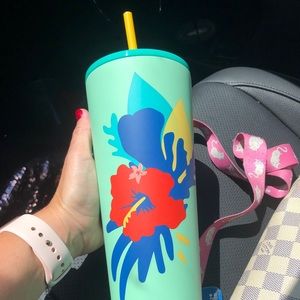RARE starbucks mint hibiscus tumbler
